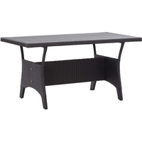 vidaXL Garden Table Black 120x70x66 cm Poly Rattan