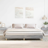 vidaXL Bed Frame without Mattress Grey Sonoma 180x200cm Engineered Wood