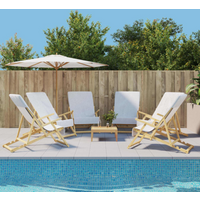 vidaXL Beach Towels 6 pcs White 60x135 cm Fabric 400 GSM