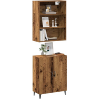 vidaXL Sideboard with Wall Cabinet Old Wood Engineered Wood