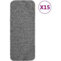 vidaXL Anti Slip Stair Mats 15 pcs 60x25 cm Grey Rectangular