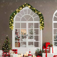 vidaXL Christmas Garland with 600 LEDs 2 pcs Green PVC