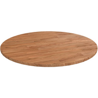 vidaXL Round Table Top Light Brown Ø80x1.5 cm Treated Solid Wood Oak