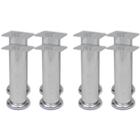 vidaXL Sofa Legs 8 pcs Round Chrome 180 mm