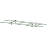 vidaXL Floating Shelves 2 pcs Glass 90x20 cm 8 mm