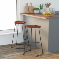 vidaXL Gavin Bar Stools 2 pcs 50x40x78 cm Solid Wood Mango