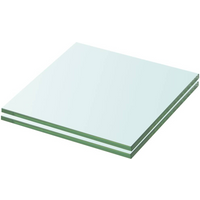 vidaXL Shelves 2 pcs Panel Glass Clear 20x15 cm