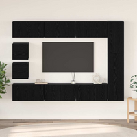 TV Cabinet Set Wall-mounted oak Engineered wood