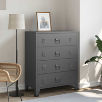vidaXL Industrial Drawer Cabinet Anthracite 78x40x93 cm Metal