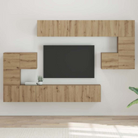 vidaXL TV Cabinet Set Wall-mounted 10 pcs Artisan oak 60 x 30 x 30 cm