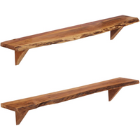 vidaXL Wall Shelves 2 pcs 110x20x18 cm Solid Wood Acacia