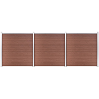 vidaXL Garden Fence WPC 526x186 cm Brown