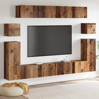 vidaXL TV Cabinet Set 8 pcs Old wood Medium 30.5 x 30 x 30 cm