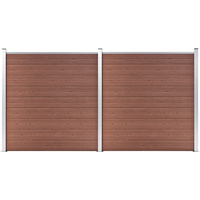 vidaXL Garden Fence WPC 353x186 cm Brown