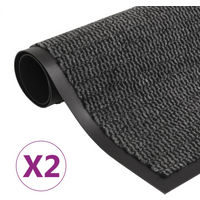 vidaXL Dust Control Mats 2 pcs Rectangular Tufted 40x60 cm Anthracite