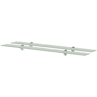 vidaXL Floating Shelves 2 pcs Glass 100x20 cm 8 mm