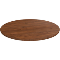 vidaXL Round Table Top Dark Brown Ø80x1.5 cm Treated Solid Wood Oak