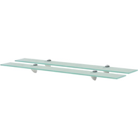 vidaXL Floating Shelves 2 pcs Glass 80x20 cm 8 mm