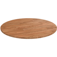 vidaXL Round Table Top Light Brown Ø50x1.5 cm Treated Solid Wood Oak