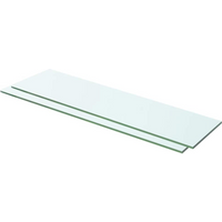 vidaXL Shelves 2 pcs Panel Glass Clear 60x12 cm