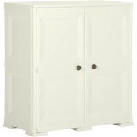 vidaXL Plastic Cabinet 79x43x85.5 cm Wood Design Vanilla Ice