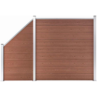vidaXL WPC Fence Set 1 Square + 1 Slanted 273x186 cm Brown