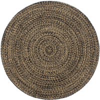 vidaXL Handmade Rug Jute Black and Brown 240 cm