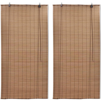 vidaXL Bamboo Roller Blinds 2 pcs 150 x 220 cm Brown