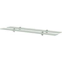 vidaXL Floating Shelves 2 pcs Glass 100x10 cm 8 mm