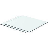 vidaXL Shelves 2 pcs Panel Glass Clear 40x30 cm