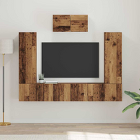 vidaXL TV Cabinet Set 7 pcs Old wood 180 x 30 x 120 cm Engineered wood