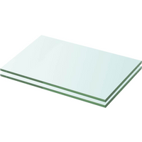 vidaXL Shelves 2 pcs Panel Glass Clear 20x25 cm