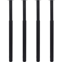 vidaXL Telescopic Table Legs 4 pcs Black 710 mm-1100 mm
