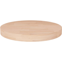vidaXL Round Table Top Ø30x4 cm Untreated Solid Wood Oak