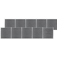 vidaXL Garden Fence WPC 1737x186 cm Grey
