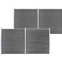 vidaXL Garden Fence WPC 699x186 cm Grey