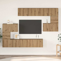 vidaXL TV Cabinet Set Wall-mounted 8 pcs Artisan oak 80 x 30 x 30 cm