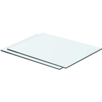 vidaXL Shelves 2 pcs Panel Glass Clear 40x25 cm