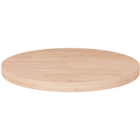 vidaXL Round Table Top Ø50x2,5 cm Untreated Solid Wood Oak