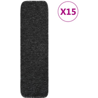 vidaXL Anti Slip Stair Mats 15 pcs 75x20 cm Anthracite Rectangular