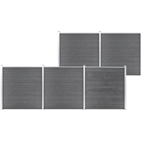 vidaXL Garden Fence WPC 872x186 cm Grey