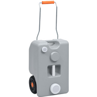 vidaXL Wheeled Water Tank for Camping 25 L Grey