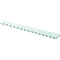 vidaXL Shelves 2 pcs Panel Glass Clear 110x12 cm
