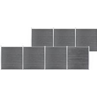 vidaXL Garden Fence WPC 1218x186 cm Grey