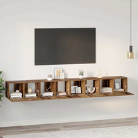 vidaXL TV Cabinet Set 4 pcs Old Wood 60 x 30 x 30 cm Engineered Wood