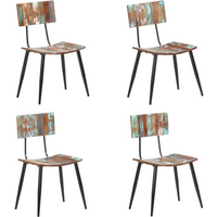 vidaXL Dining Chairs 4 pcs Solid Reclaimed Wood