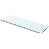vidaXL Shelves 2 pcs Panel Glass Clear 60x15 cm