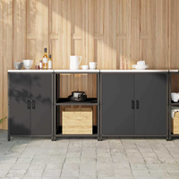 Kitchen Storage Set with Shelf Other Steel