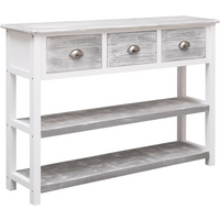 vidaXL Sideboard Antique Grey 108x30x76 cm Solid Paulownia Wood