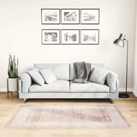 vidaXL Rug Washable 80x150 cm Beige Anti Slip